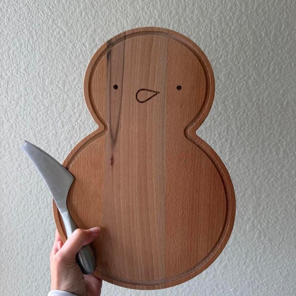 Crate and barrel snowman wood